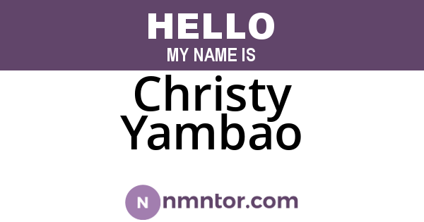 Christy Yambao