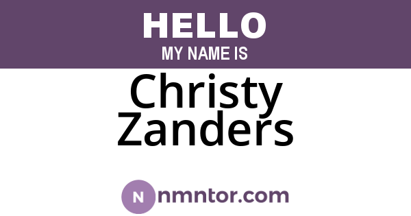 Christy Zanders