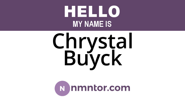 Chrystal Buyck