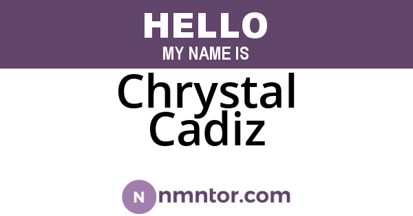 Chrystal Cadiz