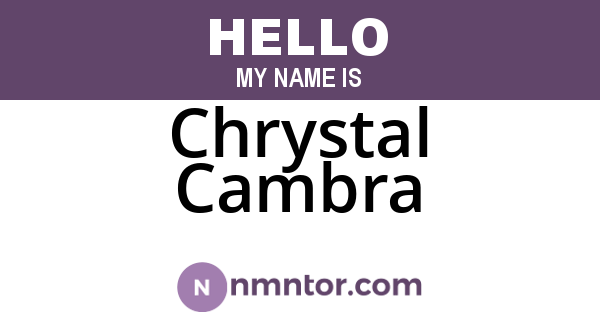 Chrystal Cambra