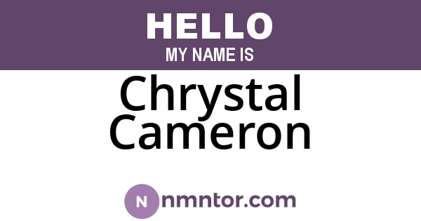 Chrystal Cameron
