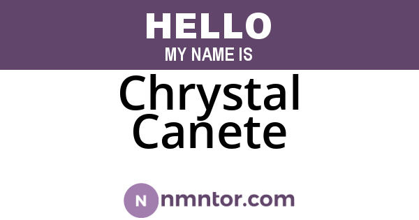 Chrystal Canete