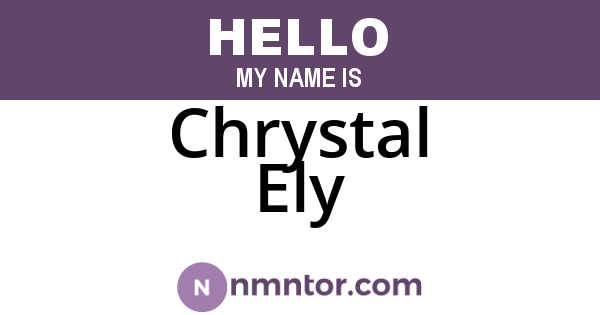 Chrystal Ely