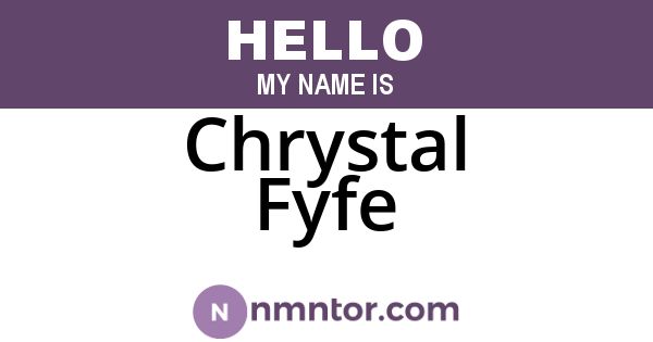 Chrystal Fyfe