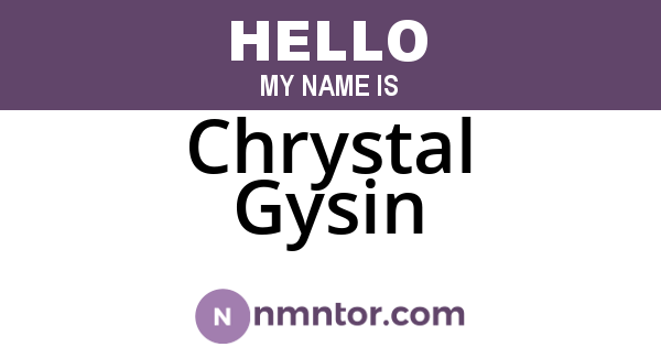 Chrystal Gysin