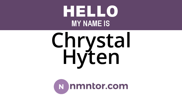 Chrystal Hyten
