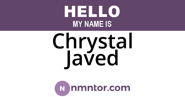 Chrystal Javed