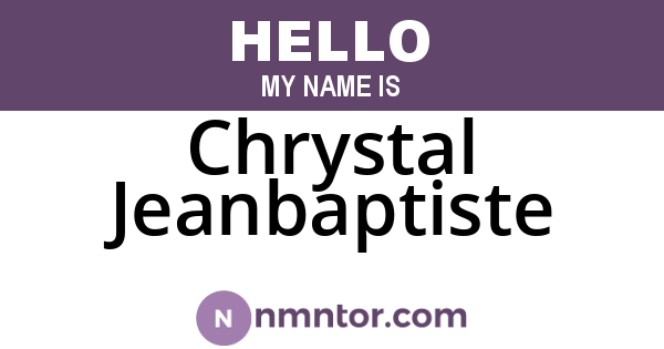 Chrystal Jeanbaptiste