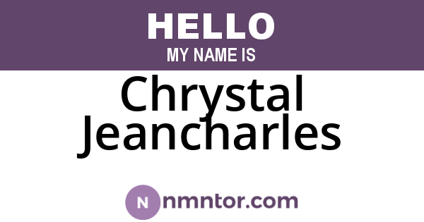 Chrystal Jeancharles