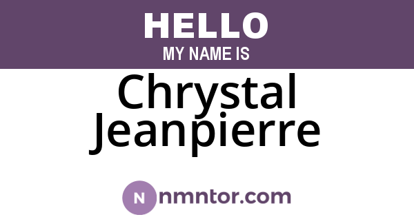 Chrystal Jeanpierre