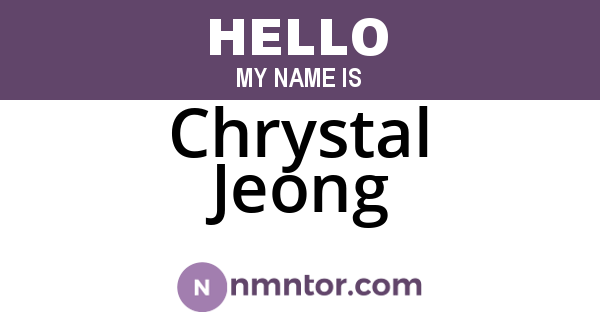 Chrystal Jeong