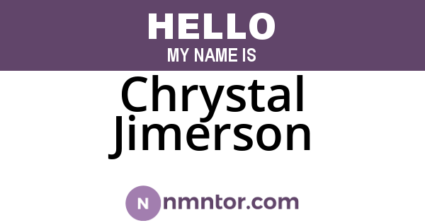 Chrystal Jimerson