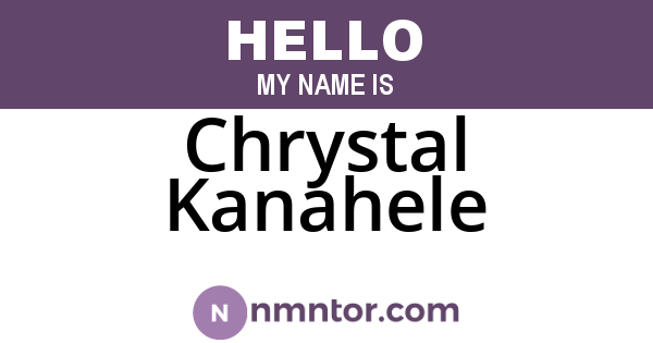 Chrystal Kanahele