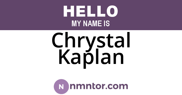 Chrystal Kaplan