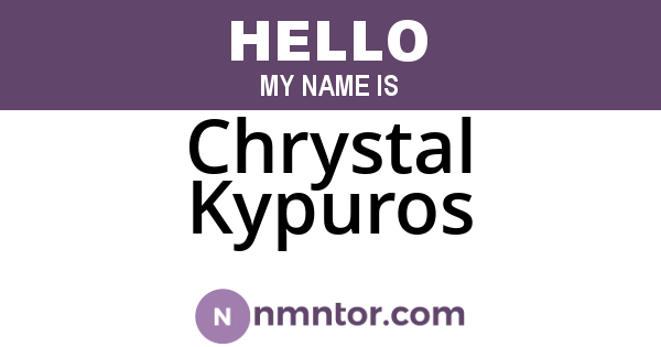 Chrystal Kypuros