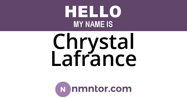 Chrystal Lafrance