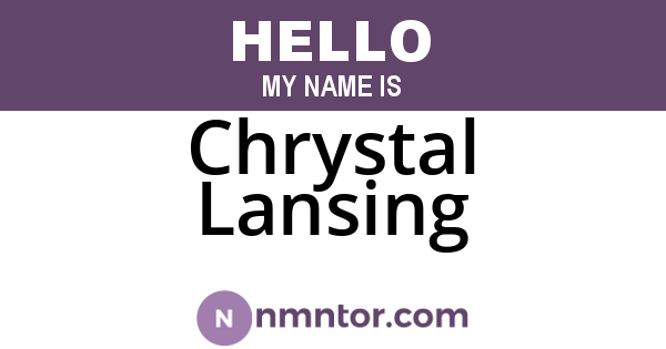 Chrystal Lansing