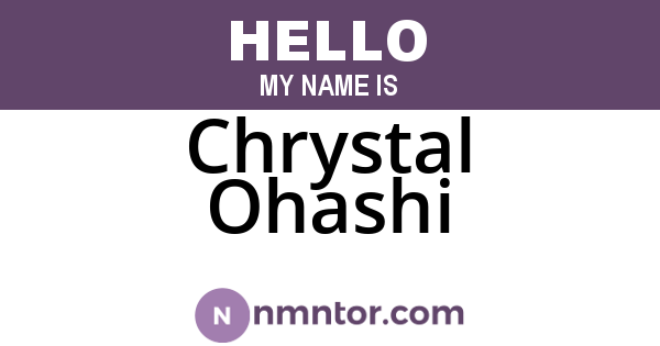 Chrystal Ohashi