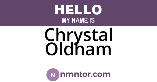 Chrystal Oldham
