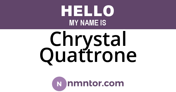 Chrystal Quattrone
