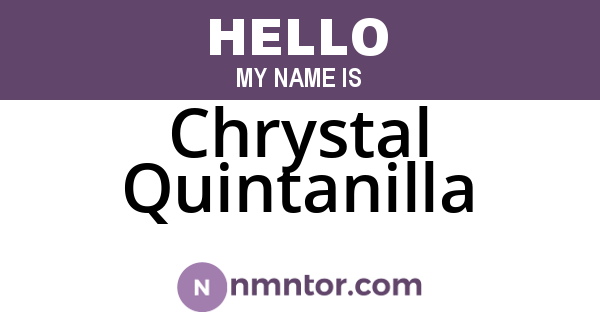 Chrystal Quintanilla