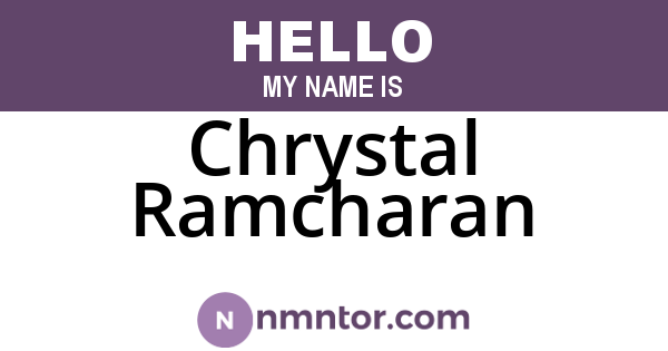 Chrystal Ramcharan