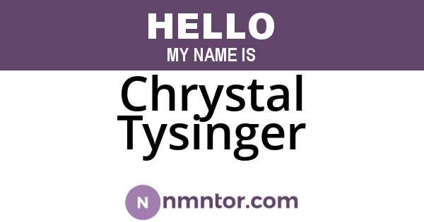 Chrystal Tysinger