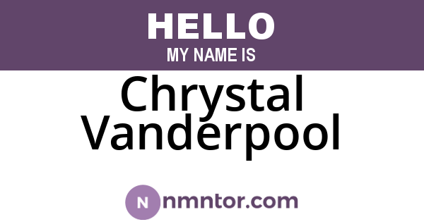 Chrystal Vanderpool