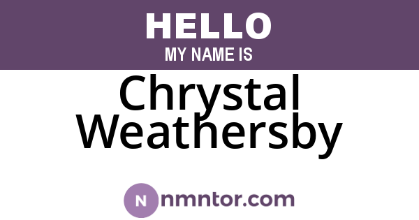 Chrystal Weathersby