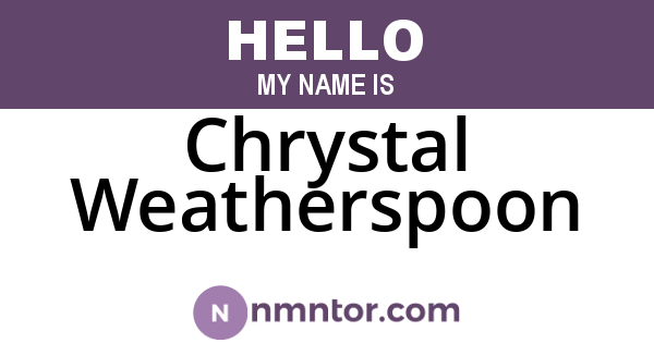 Chrystal Weatherspoon
