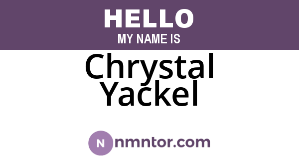 Chrystal Yackel