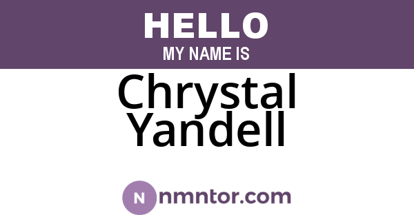 Chrystal Yandell