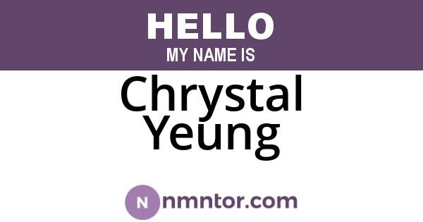 Chrystal Yeung