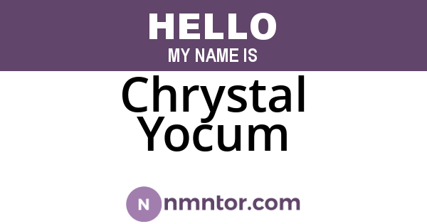 Chrystal Yocum