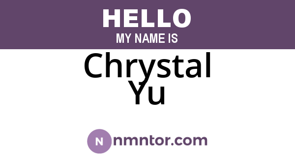 Chrystal Yu
