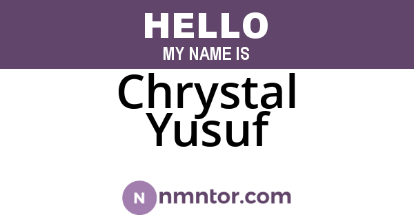 Chrystal Yusuf