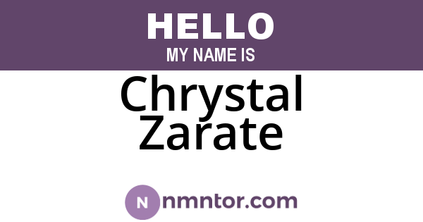 Chrystal Zarate