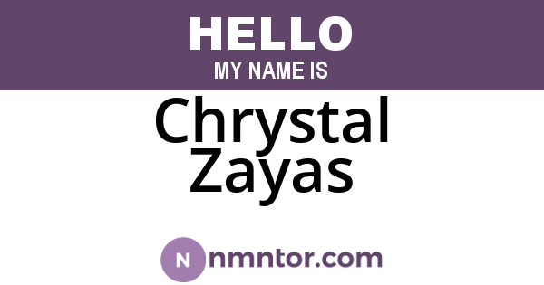 Chrystal Zayas