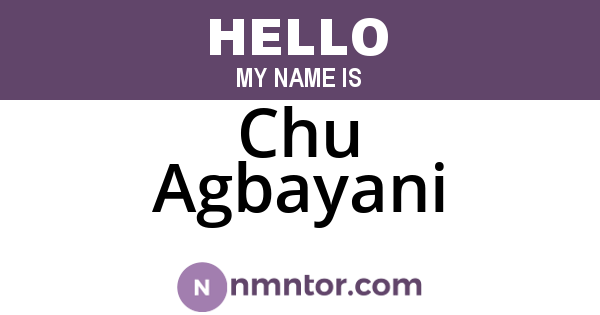 Chu Agbayani