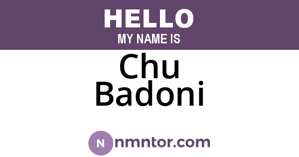 Chu Badoni