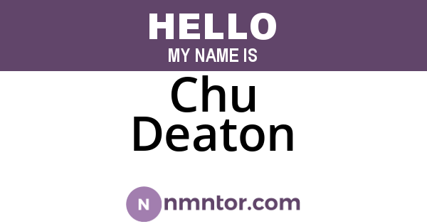 Chu Deaton