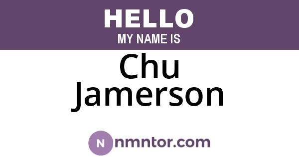 Chu Jamerson