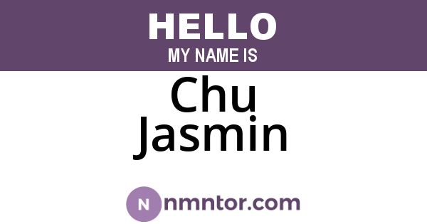 Chu Jasmin