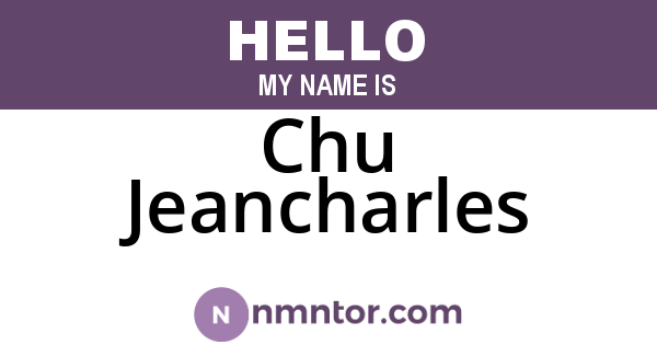 Chu Jeancharles