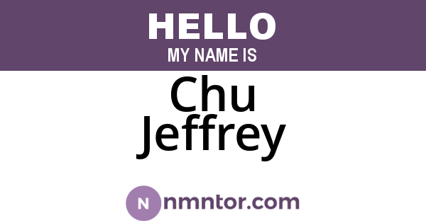 Chu Jeffrey