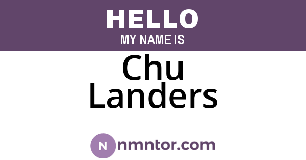 Chu Landers
