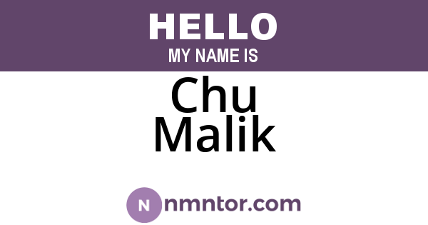 Chu Malik