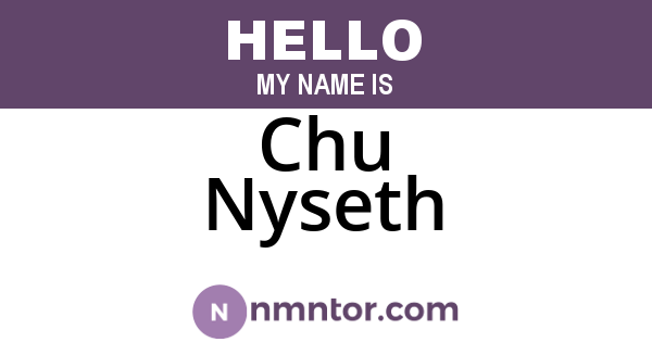 Chu Nyseth