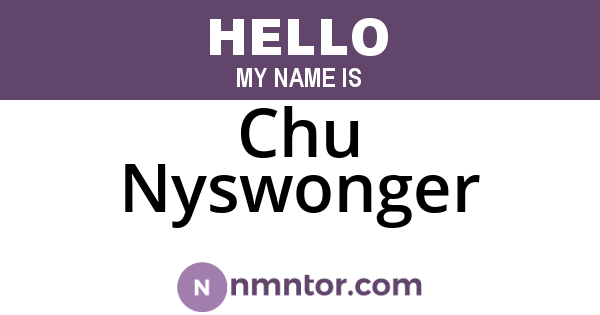 Chu Nyswonger